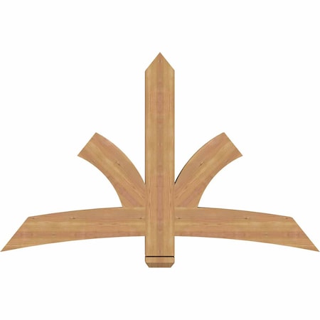 Ekena Millwork Davenport Timber Gable Bracket, Western Red Cedar, 60"W x 38"H x 3 1/2"D x 5 1/2"F, 15/12 Pitch GBW060X38X0406DAV00SWR